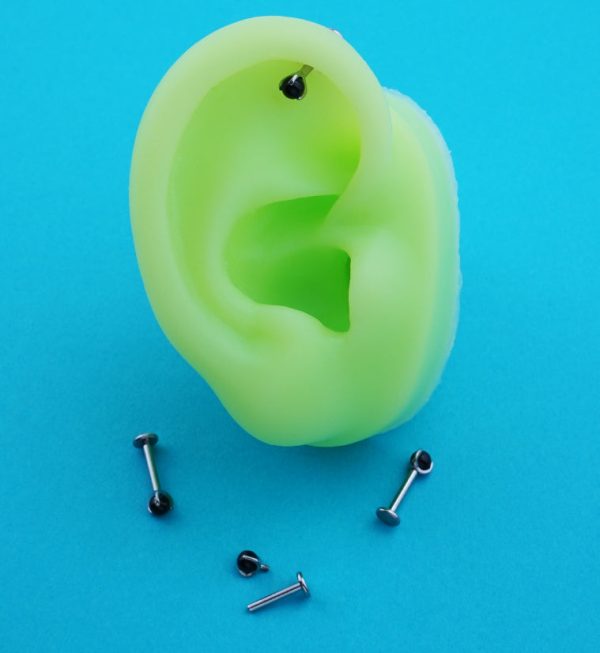 Claw Black Onyx Stone Internally Threaded Titanium Labret on Sale - Image 2