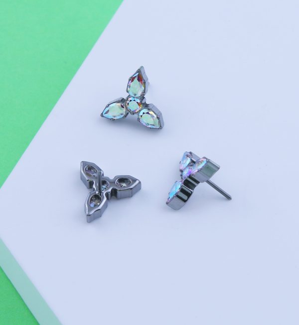 Triad Rainbow Aurora CZ Titanium Threadless Top Discount - Image 2