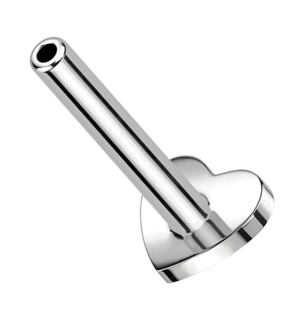 Heart Internally Threaded Titanium Flat Back Labret (Post Only) Discount