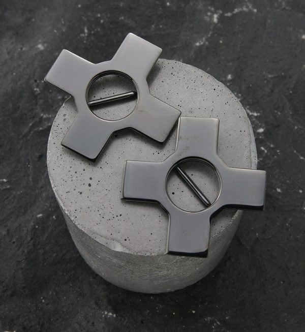 Black PVD X Effect Hinged Nipple Clicker For Cheap - Image 2