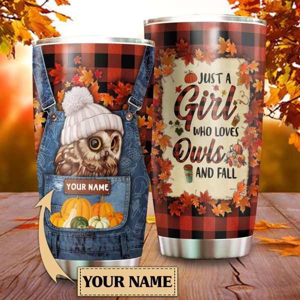 Personalized Owl Tumbler, Personalized Gift for Owl Lovers - TB005PS06 Fashion